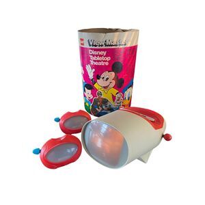 VTG GAF View-Master Disney Tabletop Theatre Projector w/ Box + 2 Viewers READ